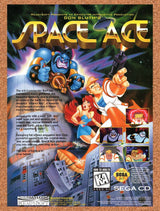 1995 Space Ace Genesis Original Advertisement / Retro Wall Art v2