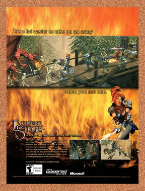 2002 Dungeon Siege PC Original Advertisement / Retro Wall Art v6