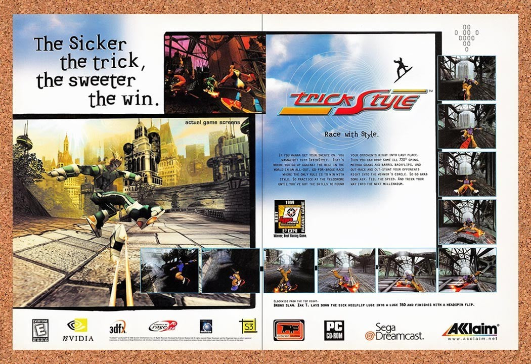 1999 TrickStyle Dreamcast Original Advertisement / Retro Promo v1