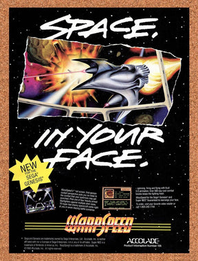 1993 Warp Speed Genesis Original Advertisement / Retro Wall Art v1