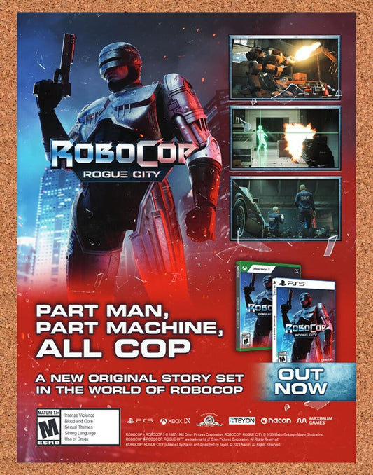 Robocop Rogue City PS5 Original 2022 Ad - Video Game Promo