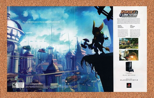 Ratchet And Clank Tools of Destruction PS3 Original 2007 Ad Authentic Promo