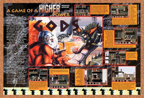 1993 Gods SNES Original Advertisement / Retro Wall Art v1