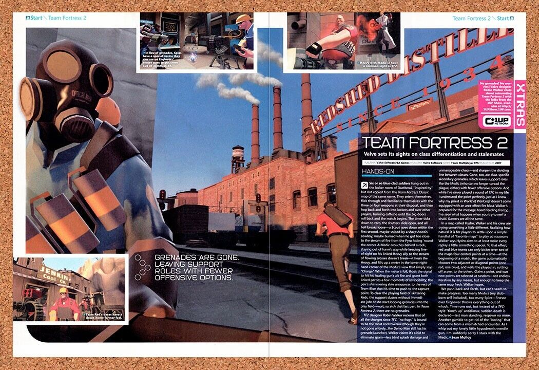 Team Fortress 2 PC Original 2007 Vintage Ad - Video Game Review Promo
