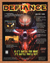 Defiance PC Original 1999 Print Ad Authentic Sci-Fi FPS Video Game Art Promo