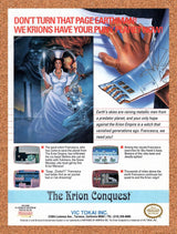 1991 The Krion Conquest NES Original Advertisement / Retro Wall Art v1