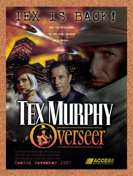 1997 Tex Murphy Overseer PC Original Advertisement / Retro Promo v4