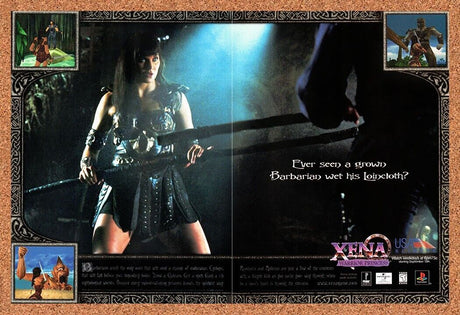 1999 Xena Warrior Princess PS1 Original Advertisement / Retro Wall Art v1