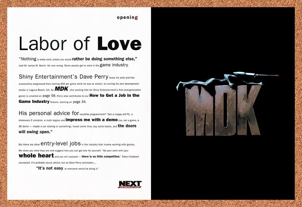 1996 MDK PC Original Advertisement / Retro Promo v8