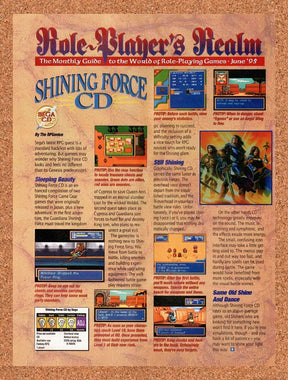 1995 Shining Force CD Sega CD Original Advertisement / Retro Wall Art v1