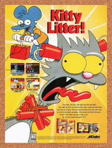 1995 The Itchy & Scratchy Game Genesis Original Advertisement / Retro Wall Art