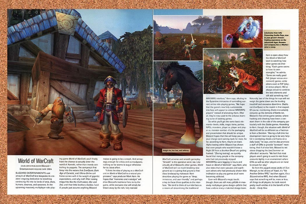 2003 World Of WarCraft Vanilla Early Review Original Advertisement / Promo vr8