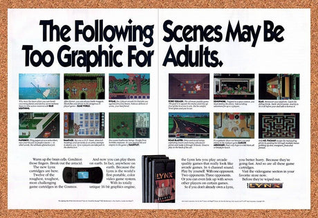 1991 Atari Lynx Console Original Advertisement / Retro Wall Art v2