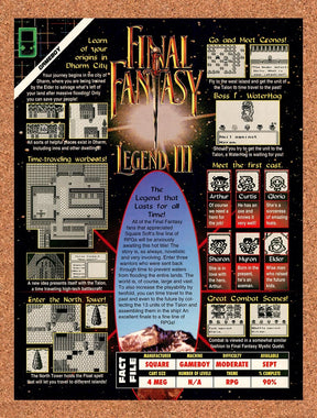 1993 Final Fantasy Legend III Game Boy Original Advertisement / Retro Promo v1