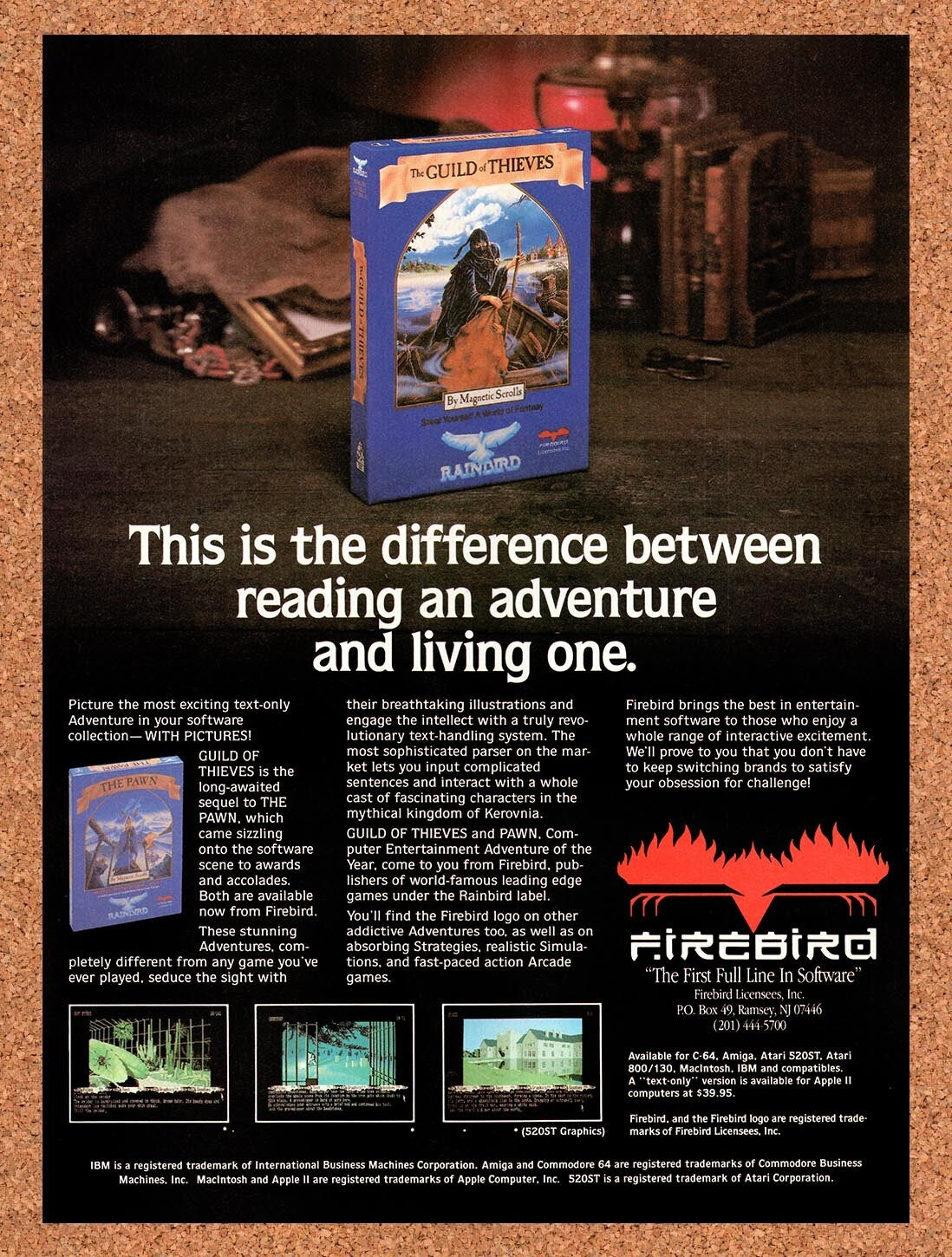 1987 Guild Of Thieves Amiga Original Advertisement / Retro Wall Art v1