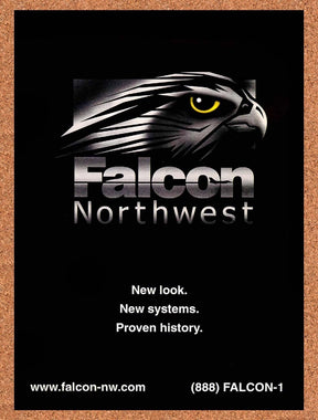 1999 Falcon Northwest Computer Systems New Logo Original Advertisement v8