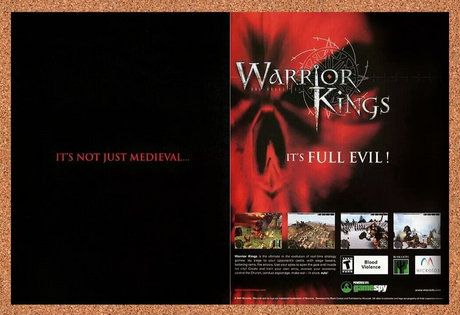 Warrior Kings PC Original 2004 Ad Authentic Windows GameSpy Video Game Promo