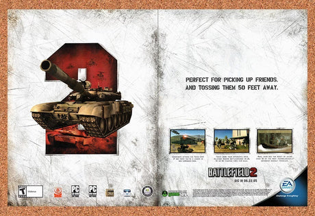 2005 Battlefield 2 PC Original Advertisement / Retro Promo v5