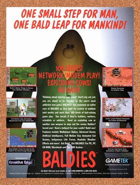 1995 Baldies PC Original Advertisement / Retro Wall Art v1