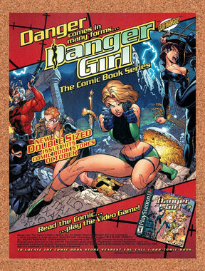 2000 Danger Girl PS1 Original Advertisement / Retro Promo v2
