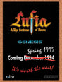 1995 Lufia Fortress Of Doom SNES Original Advertisement / Retro Wall Art v6