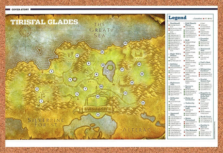 2004 World Of WarCraft Vanilla Tirisfal Glades Map Original Ad / Promo vr3