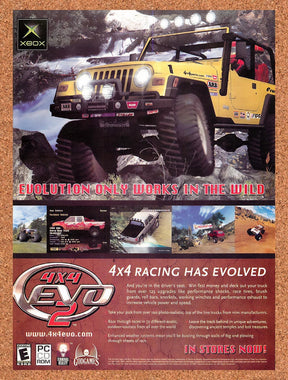 2002 4x4 EVO 2 Xbox Original Advertisement / Retro Promo v1