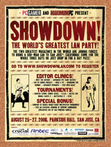 2006 Showdown Lan PC Gamer Original Advertisement / Retro Promo v4
