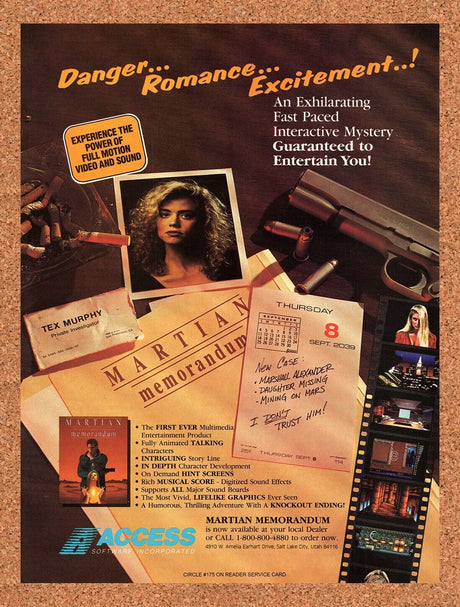 1992 Martian Memorandum IBM Original Advertisement / Retro Wall Art v1