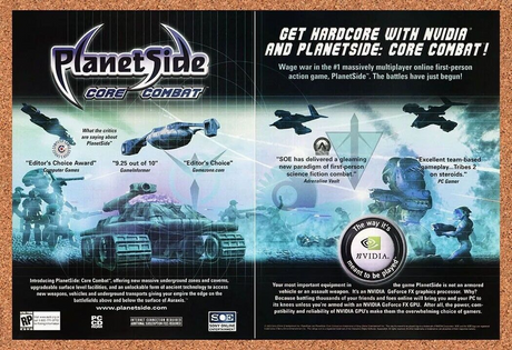 PlanetSide PC Original 2005 Ad Authentic nVidia MMO Computer Video Game Promo