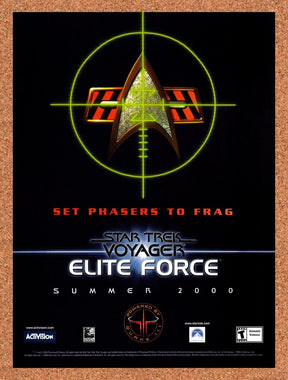 2000 Star Trek Voyager Elite Force PC Original Advertisement / Retro Promo v2