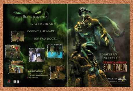 1999 Legacy Of Kain Soul Reaver PC Original Advertisement / Retro Promo v6