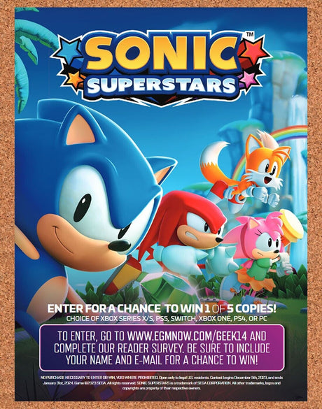 Sonic Superstars Switch Original 2023 Ad - Video Game Sweepstakes Promo