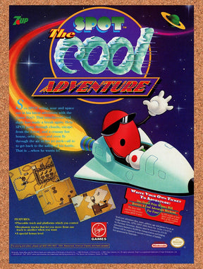 1992 The Cool Spot Adventure NES 7up Sweepstakes Original Ad / Retro Promo v1