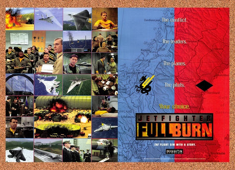 1998 Jetfighter Full Burn PC Original Advertisement / Retro Promo v3