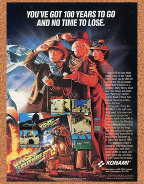 Back to the Future III NES Original 1993 Print Ad Authentic Video Game Promo
