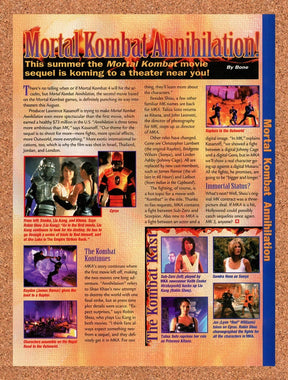 1997 Mortal Kombat Annihilation Theatric Release Original Ad / Promo vr1