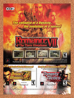 2002 Koei PS2 Games Original Advertisement / Retro Promo v5