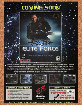 Star Trek Voyager Elite Force PC Original 2002 Ad Authentic EB Games Promo