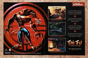 1998 Tai Fu Wrath Of the Tiger PS1 Original Advertisement / Retro Wall Art v1