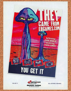 Electronics Boutique EB Games Original 2001 Ad Authentic Aliens Video Game Promo