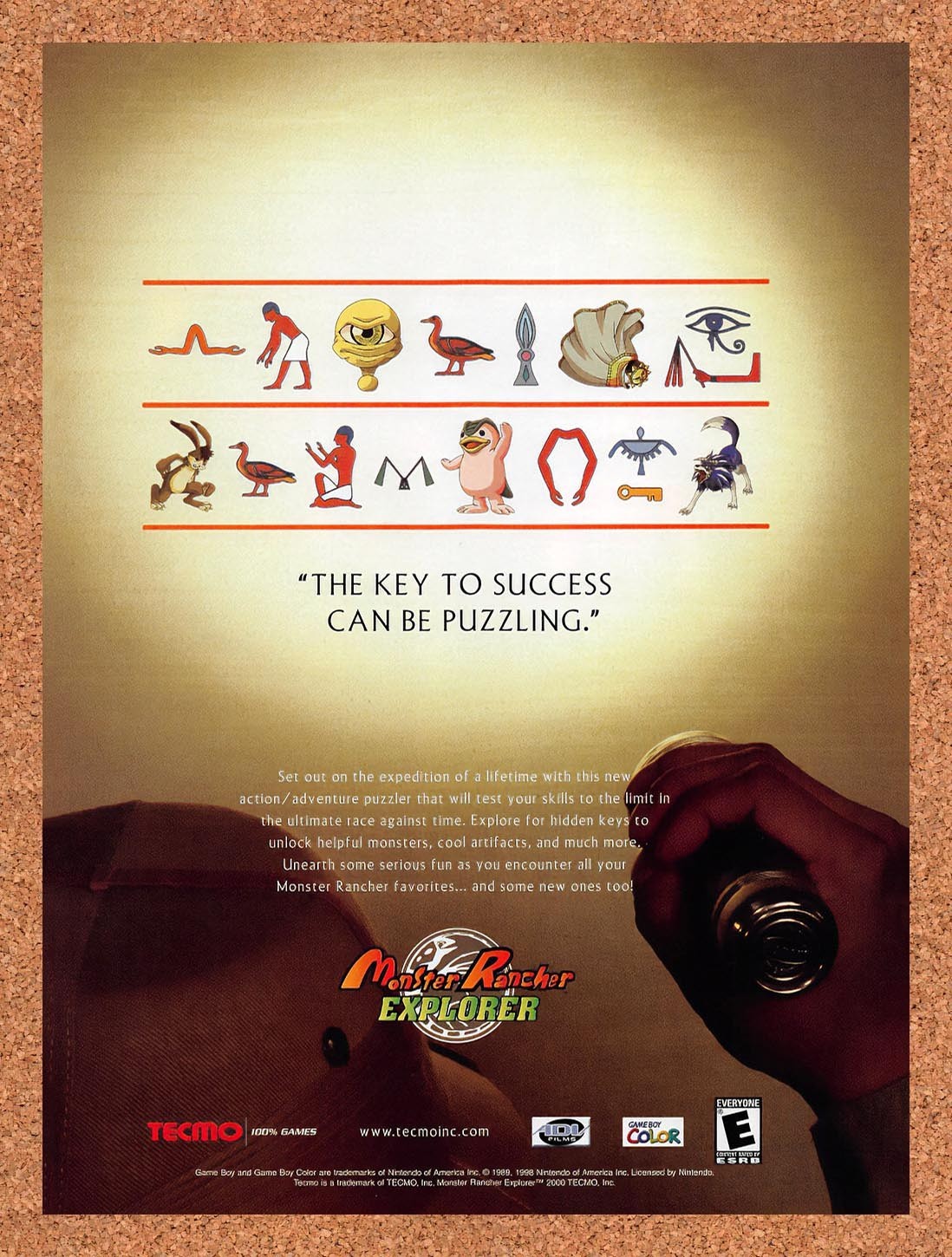 2000 Monster Rancher Explorer GBC Original Advertisement / Retro Promo v1