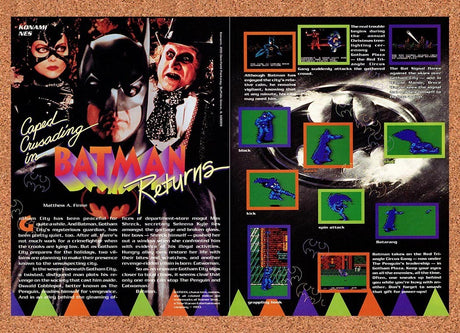 1993 Batman Returns NES Original Advertisement / Retro Promo v2