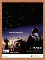 2007 Mass Effect Xbox 360 Original Advertisement / Retro Wall Art v1