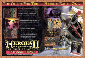 1997 Heroes Of Might And Magic II The Price Of Loyalty PC Original Ad / Promo v2