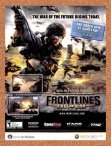 2008 Frontlines Fuel Of War PC Original Advertisement / Retro Wall Art v1