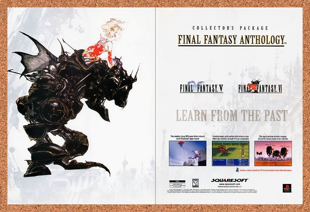 2000 FF Anthology PS1 Original Advertisement / Retro Wall Art v1