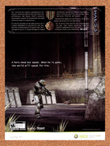 2008 Halo 3 Xbox 360 Original Advertisement / Retro Wall Art v4