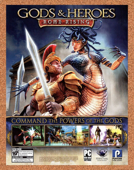 Gods & Heroes Rome Rising PC Original 2007 Vintage Ad - Video Game Promo