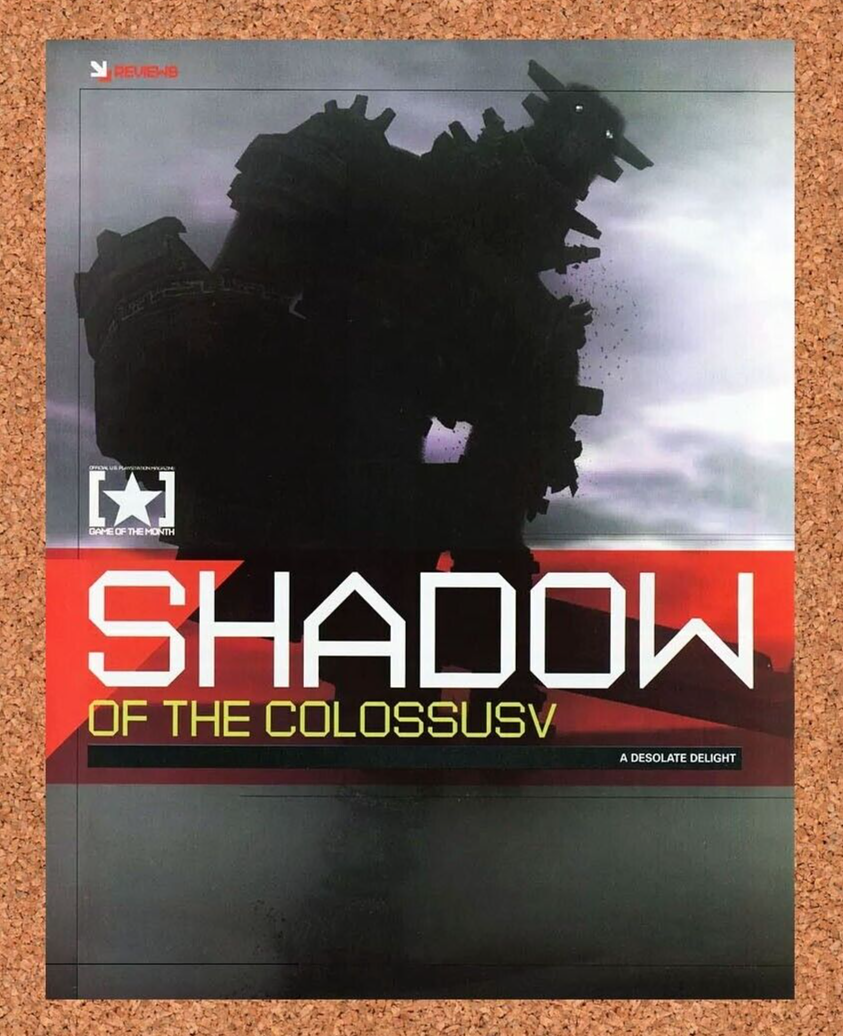 Shadow Of The Colossus PS2 Original 2005 Ad Authentic Game Promo Artwork v2